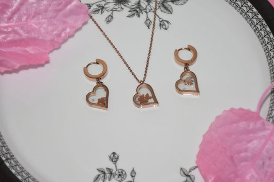 Love Birds Heart Necklace