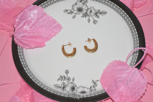 Honeycomb Hoop Earrings